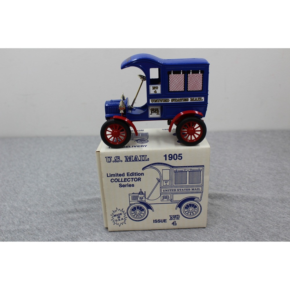 Ertl 1905 Ford First Delivery Car Bank Blue US Mail Issue 4 Diecast Replica 7641